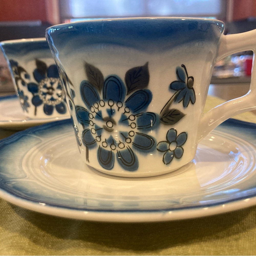 Vintage Mikasa Terra Stone, 2 cups and saucers